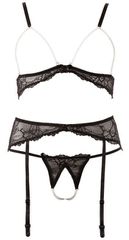 Abierta Fina Bra Suspender Set-thumb-6