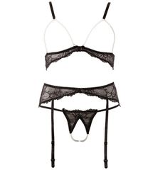 Abierta Fina Bra Suspender Set-thumb-1