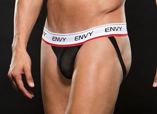 Black Elastic Lowrise Jock-thumb-2