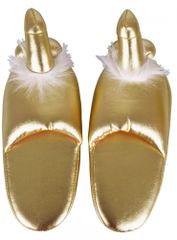 Gold Slippers with Penis-thumb-2