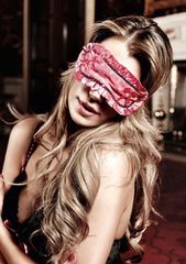 Playful Pink Satin Eye Mask-thumb-1
