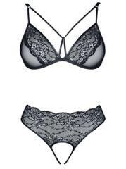 Pola Black Bra with Crotchless Briefs-thumb-3