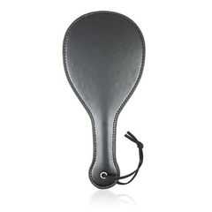Round Faux Leather Paddle Black-thumb-1