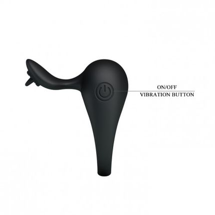 Pretty Love Vibrating Cock ring with Stimulating Tongue-thumb-1
