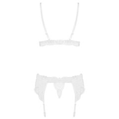 Obsessive White Lace Bra Set-thumb-2