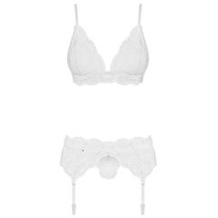 Obsessive White Lace Bra Set-thumb-3