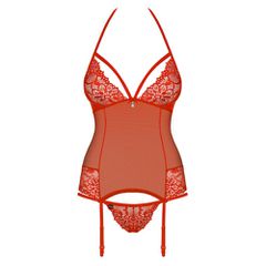 Obsessive Charming Red Basque with String-thumb-4