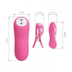 Romantic Wave Vibrating nipple clamps with Electro shock stimula-thumb-6