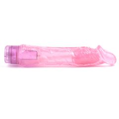 8'' Clear Pink Realistic Slim Dildo Vibrator-thumb-1