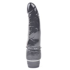 Black Color Realistic Dildo Vibrator TPE Material, Skin-Safe