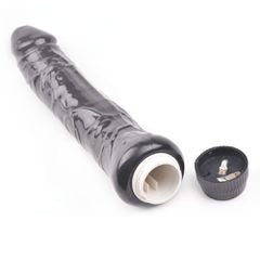 8.9'' Black Color Realistic Penis Vibrator-thumb-3
