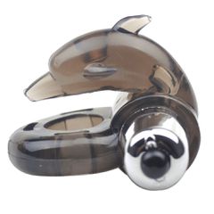 Black Dolphin Cock Ring-thumb-1