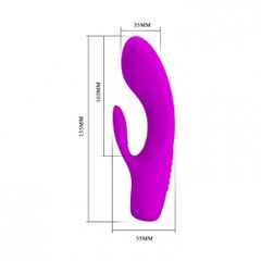 Pretty Love Tim Δονητής Rabbit 15.5cm Purple-thumb-3