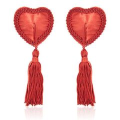 Heart nipples tassels red