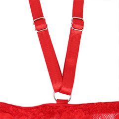 Love Me Mesh Chemise with Lace String Red-thumb-7