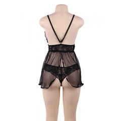 Delicate Mesh Chemise with String-thumb-3