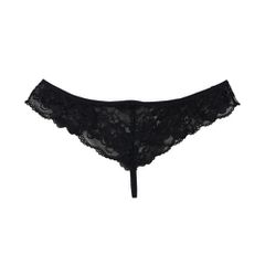Ημιδιαφανές Plus Size μαύρο Babydoll με στρινγκ-thumb-5