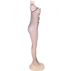 Fishnet Catsuit with Bows-thumb-1