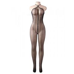 Fishnet Halter Bodystocking with Cut-outs-thumb-2