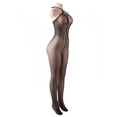 Fishnet Halter Bodystocking with Cut-outs-thumb-1