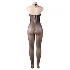 Fishnet Halter Bodystocking with Cut-outs-thumb-3