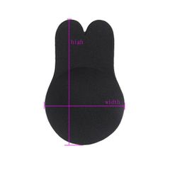 Rabbit Ear Self Adhesive Push Up Bra Black-thumb-4