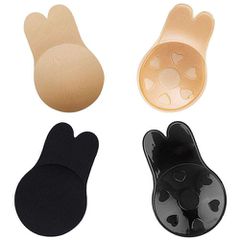 Rabbit Ear Self Adhesive Push Up Bra Black-thumb-5