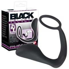 You2Toys Velvets Ring & Plug Black 8cm