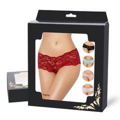 Hot Red Floral Lace Short-thumb-1