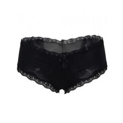 Plus Size Thong with Lace Hem Black-thumb-2