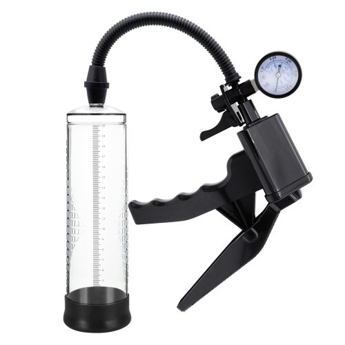 Penis Pump with Pressure Gauge Pull Grip Handle