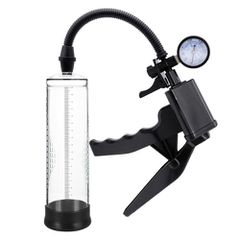 Penis Pump with Pressure Gauge Pull Grip Handle