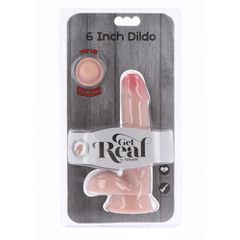 Dual Density Dildo with Balls 6 Inch-thumb-1