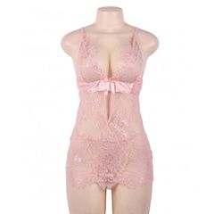 Please Me Pink Babydoll with String-thumb-3