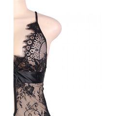 Please Me Black Babydoll with String-thumb-3