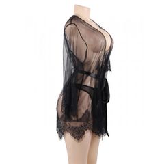 Unwrap Me Mesh Kimono with String-thumb-1