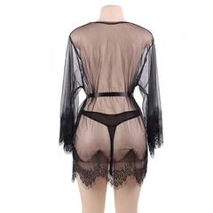 Unwrap Me Mesh Kimono with String-thumb-3