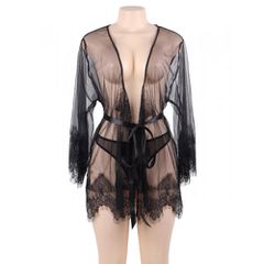 Unwrap Me Mesh Kimono with String-thumb-5