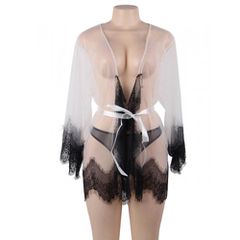 Unwrap Me Mesh Kimono with String-thumb-1