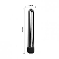 Silver Classic Vibrator 17 εκ-thumb-4