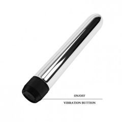 Silver Classic Vibrator 17 εκ-thumb-5