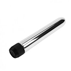 Silver Classic Vibrator 17 εκ-thumb-1
