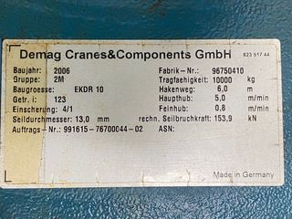 Γερανόγεφυρες / Βαρούλκα Demag 2006-thumb-1