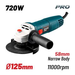 BAG7200 Γωνιακός Τροχός Φ125mm 720W - ΓΩΝΙΑΚΟΙ ΤΡΟΧΟΙ ΜΙΚΡΟΙ - BORMANN PRO (#020677)