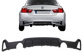 ΠΙΣΩ ΣΠΟΙΛΕΡ BMW F32 F33 F36 (2013-) Coupe Cabrio 4 Series M Performance Design Twin Single Outlet