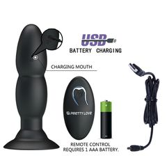 Rechargeable Butt Plug with Remote Control-thumb-3