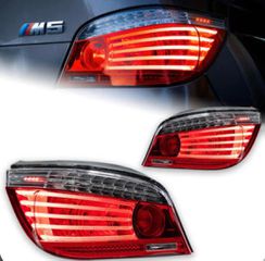 ΦΑΝΑΡΙΑ ΠΙΣΩ LED Taillights BMW 5 Series E60 04.2003-03.2007 Red/Clear LCI Facelift Design