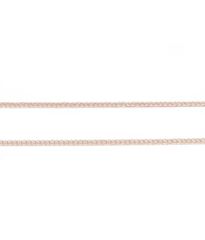 Αλυσίδα ασημένια σπήγγα τετράγωνη με ροζ επιχρύσωμα 20255