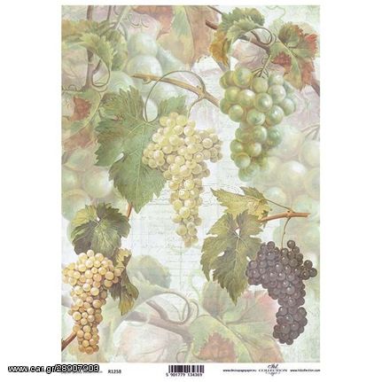 Ριζόχαρτο Decoupage  A4 - Green grapes