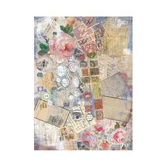 Ριζόχαρτο Decoupage -Pastel Letters  - A4